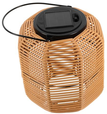DOITOOL Solarleuchten Hängende Solarlaterne Außen Beige Mit Aufhängehaken Für Garten Hof Terrasse Beleuchtung