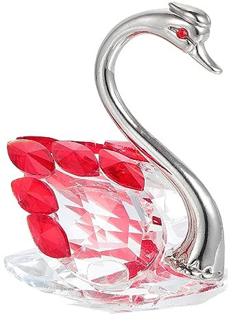 Abaodam Schwanenstatue Kristallfigur Schwanendekor Für Schreibtisch Geburtstag Hochzeit Geschenk Exquisites Kristallhandwerksfigur Schwanenornament