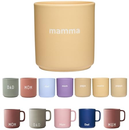 Design Letters Lieblingsbecher Beige MAMMA Tasse | Geschenke für Mama, Geburtstagsgeschenk für Mamma | Mama Tasse | Kaffeebecher Porzellan | Tasse mit Spruch | Mutter Geschenk | Dekorativ Kaffeetassen