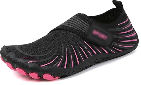 DHAEY Men Women Weightlifting Squat Shoes Non-Slip Sole Breathable Comfortable Lightweight Soft Bottom Deadlifting Fitness Indoor Cross-Trainer Sneaker (Color : Black and pink, Size : 6 UK)