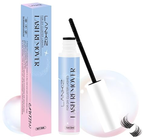 LANKIZ Wimpernkleber Entferner 5ml Wimpern Extensions Entferner für Wimpernverlängerung, Einzelne Wimpern Remover Wimpern Entferner Lash Remover zu Hause