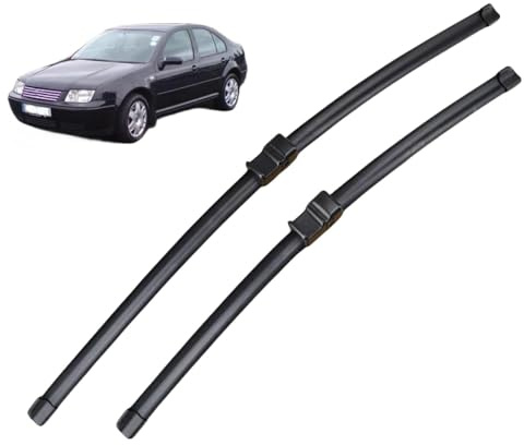 Coche Escobilla limpiaparabrisas Delanteros Traseros para VW Bora 2002-2005 21+19, Juego de Escobillas Parabrisas Planas, Todos Los Climas de Ventana Limpi