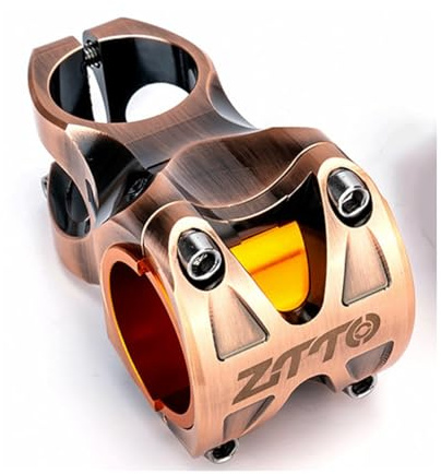 FukkeR 0 Grad MTB Fahrradlenker Vorbau Riser 31.8mm 35mm Aluminium Rennrad Kurz Lenkervorbau 35mm 50mm Für Mountainbike Rennrad BMX XC AM FR DH Radsport Teil (Color : Bronze, Size : 50mm)
