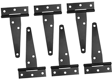 Veemoon Türscharniere 6St Scharnier Tor t schwarze Mini-Jalousien schwarze Fensterläden Jalousien für Türfenster schwer Mini-Rollo Möbel Zubehör schwarze Farbe Türangel Zinklegierung