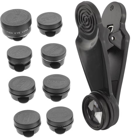 Artibetter Handykameraobjektiv Schwarz 10-in-1 Satz Leicht zu Installieren Professionelles mit Weitwinkel und Fisheye zum Fotografieren des Himmels und Rosiger Wolken