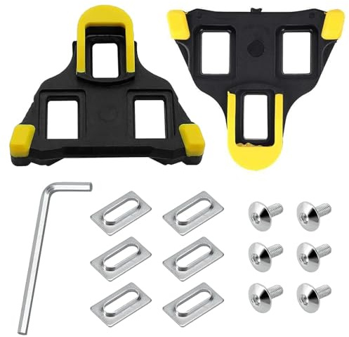 Spd Cleats,2 PCS Hochwertige SPD Cleats Spd Pedale für Fahrradschuhe Kompatibel mit SPD SL Cleats Langlebig und Rutschfest Ideal für Rennräder und Indoor-Bikes Gelb