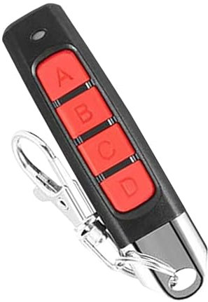 LearnLyrics Abrepuertas De Garaje Remoto,Abrepuertas De Garaje Remoto | Llavero De Clonación Inalámbrico MHz | Abrepuertas Remoto Clon De 4 Botones, Accesorio De Cierre De Puerta
