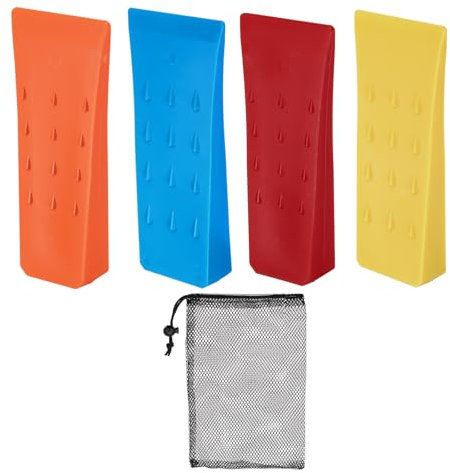 QUARKZMAN Cunei da Abbattimento in Plastica 4pz Cuneo Anteriore ABS 152 mm Cuneo Spaccalegna per Legna con Borsa Cuneo Abbattimento Accessori Forestali Foresta, Quattro Colori