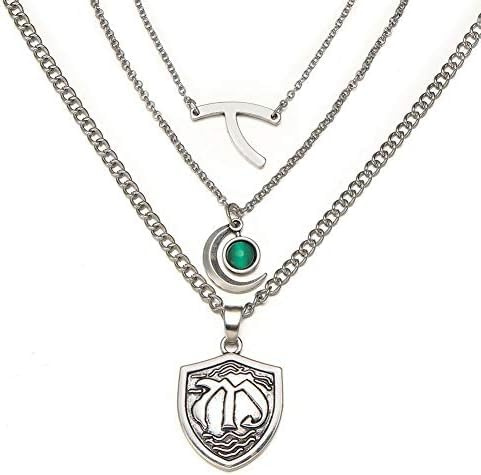 PRINCESS CUTENESS STORE Hope Mikaelson Halskette mit 3-lagigem Vampirvermächtnis-Anhänger mit Familienwappen, M, Harz, Kein Edelstein