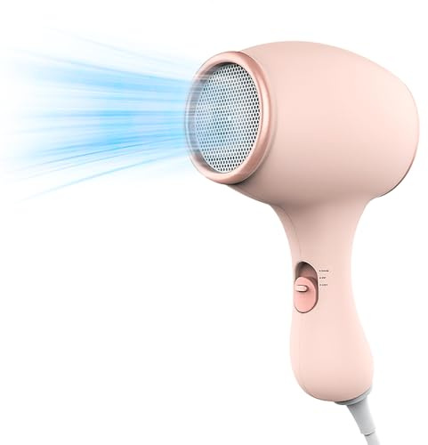 SGZIOO Kids Hair Dryer, 3 Temperature Levels Mini Hair Dryer, Quiet Small Hairdryer, Lightweight Hairdryer, Portable Hair Dryers Birthday for Girl, Boy, Baby (Pink)