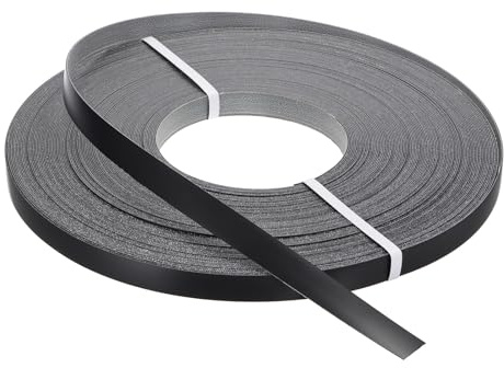 sourcing map Nastro per bordi nero, 76,2 m x 7/8 pollici, pre-incollato, flessibile, in compensato, con adesivo hot melt per il restauro di mobili