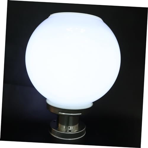 Hemobllo Lámpara Solar Bola Para Exterior Luz De Poste De Patio Jardín Con Energía Solar Fácil Instalación Resistente Al Clima Iluminación Ambiental Para Muros y Espacios Exteriores