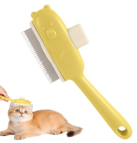 Katzen Pflegekamm, Bärenknopf Katzen Entwirrbürste, Massagewerkzeug Zur Fellpflege Für Sauberkeit In Wohnung Haus Unterwegs Baden