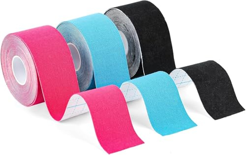 Talessi. P-3 Bandages de kinésiologie autocollants résistants à l'eau pour sportifs et physiothérapeutes. Genoux, épaules, dos, doigts et entraînements