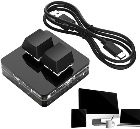 Gvblkq 2 knappsats, USB kopiera och klistra in knappsats minitangentbord –