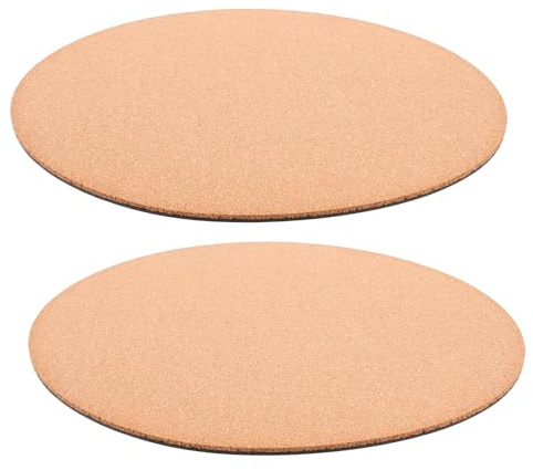 PAMINGONO Tappetino Sottovaso in Sughero 12 Pollici, Set 2 Pezzi, Cuscini Proteggi Mobili per Piante da Giardino e Vasi da Fiori, Antiscivolo e Resistente all’umidità per Balcone e Terrazzo