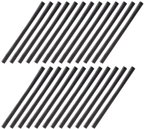 TOYANDONA Barre de Dessin au Fusain Noir 7-9mm 25 Pièces pour Croquis | Charbon de Saule, Lignes Régulières et Homogènes, Prise en Main Confortable pour Étudiants et Artistes