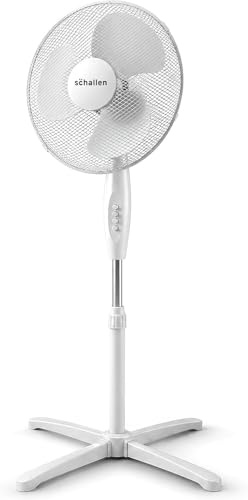 16 WHITE Pedestal Fan, Adjustable Height, 3 Speed Settings Powerful Electric Floor Fan for Cool Airflow, Lightweight Standing Fan for Home, Office, Bedroom & Living Room (2026 MODEL)