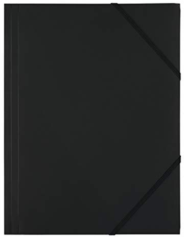 D.RECT Elasticated Folder with Elastic Band Black