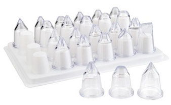 Lacor - 68994 - Set 24 Piezas Boquillas Acrílicas de Repostería - Transparente