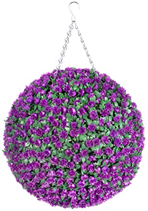 Best Artificial 38cm Purple Rose Flower Ball