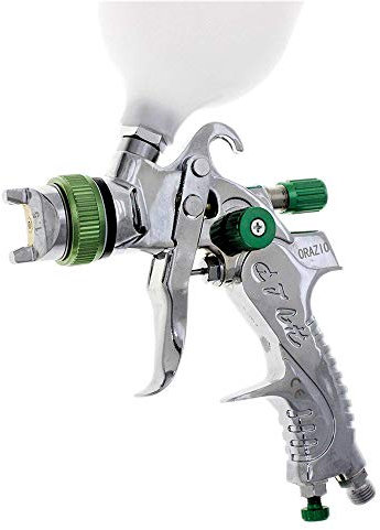 ORAZIO HVLP Paint Spray Gun Gravity Feed 600CC Plastic Cup 1.5mm Copper Nozzle Paint Sprayer for Vehicles Furniture Surface Coating Decorating 221452