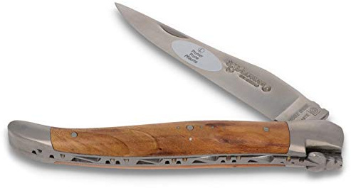 LAGUIOLE en Aubrac Taschenmesser 12 cm L0212PRIF Griffschalen Pflaumenbaum, Klinge und Backen matt