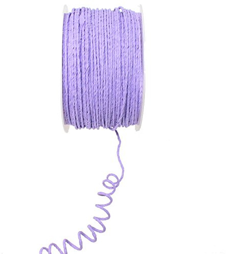 Floral-Direkt 100m Papierdraht D 2mm Papierdekodraht Papierkordel auf Spule, Farbe:Lavendel
