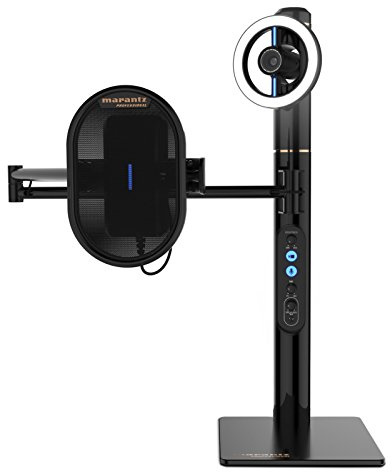 Marantz Turret - Système de Diffusion Vidéo USB-C Indépendant - Caméra Full HD, Microphone À Condensateur, Filtre Anti-Pop, LED Annulaire À Puissance Variable et Hub USB