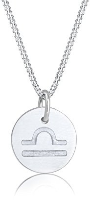 Elli Damen Echtschmuck Halskette Silberkette Kette mit Anhänger Stern Star Sternzeichen Astro Trend Swarovski Kristalle Sterling Silber 925 45cm Länge
