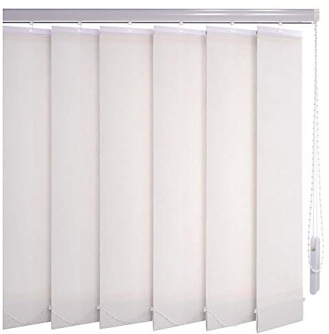Sonnenschutz-HH® - Lamellenvorhang weiß - Breite 70 cm x 205 cm Höhe - Office Verdunkelungslamellen für Bildschirmarbeitsplätze Lamellenbreite 127mm Vertikaljalousie Vertikalanlage