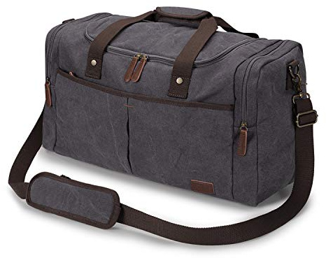 S-ZONE Reisetasche Unisex Canvas 65L Große Sporttasche Weekender Tasche Handgepäck