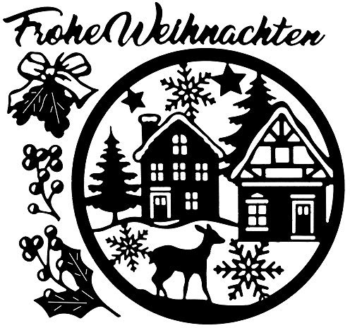 Ideen mit Herz Stanzschablonen | Winterszene/Design 1 | 5 Stück