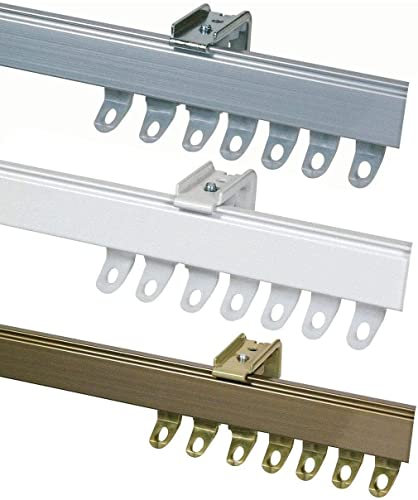 Fineline White Aluminium Heavy Duty Window Curtain Bendable Track Rail Set (350 cm (137.79))