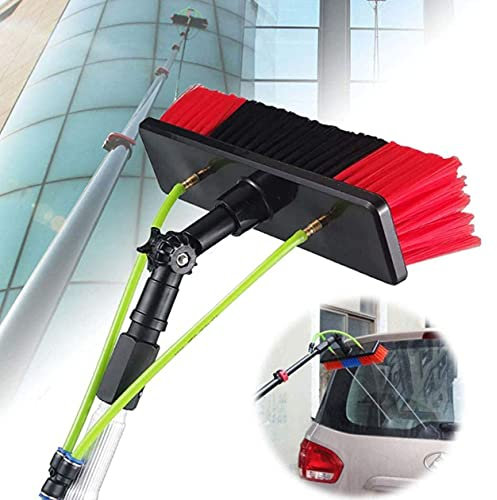 Fensterreinigungs-Waschset-AusrüStung Teleskop-VerläNgerungsstangen-Reinigungsset Geeignet FüR Fensterreinigung, Photovoltaik-Panel-Reinigung, LKW Truck,5m/16ft-30cmbrushhead