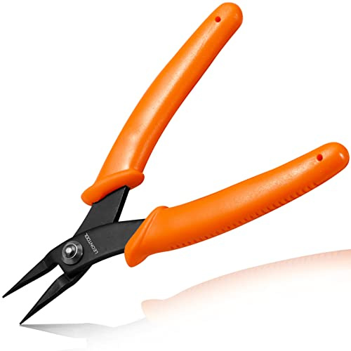 LEONTOOL Mini Round Nose Pliers with Smooth Jaws - 5-Inch Jewelry Making Precision Pliers
