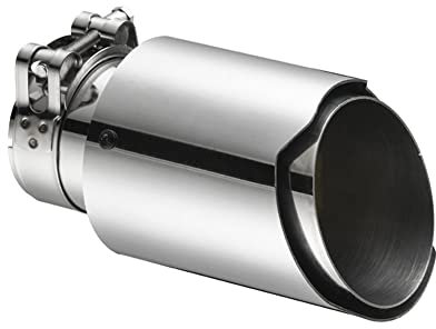 Auspuffblenden Universal Auto Edelstahl Schalldämpfer Spitze Auspuffanlage Gerade Silber Dekoration Rohr Schalldämpfer Für Akrapovic Auspuffrohr (Farbe : 70mm-101mm)