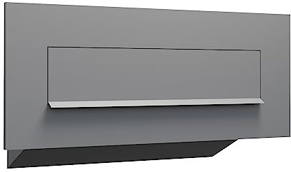 Mauerdurchwurf Briefkasten Nova in Grau Metallic