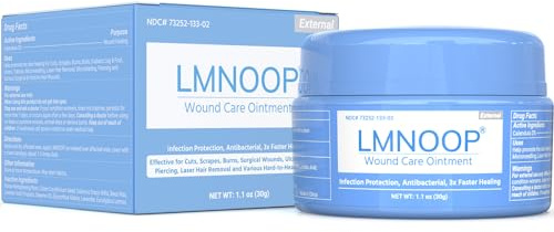 LMNOOP® Wound Care Ointment - Fast Healing Wound Cream, Maximum Repair for All Ages, Wound Healing Ointment for Deep/Open/Surgical Wounds, Bedsores, Diabetic Wounds, Ulcers, Burns, Cuts