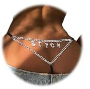 Eyraevor Women Sexy Crystal G-String Thong Rhinestone T Back Belly Waist Chain Underpants Mini Underwear Body Jewerly