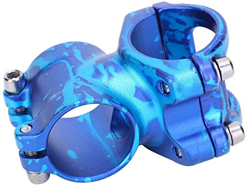 Tige de guidon courte en alliage d'aluminium tige creuse tige de guidon de vélo de forgeage 3D Tige de vélo pour vélos avec équipement fixe (violet bleu)