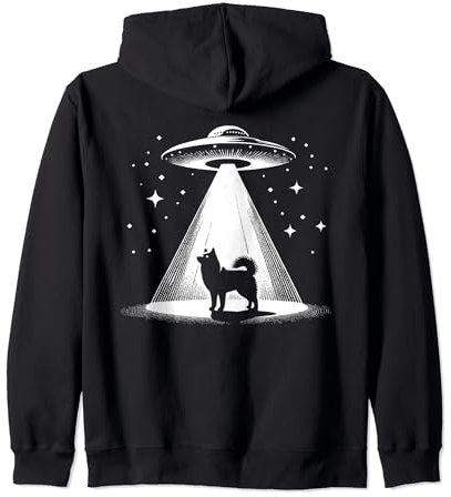 Finnish Spit Mom Dad Dog - Funny Alien UFO Zip Hoodie