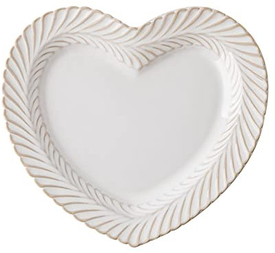 RUNZE765Z Speiseteller 8-Zoll-Love-Teller-Haushalts-Keramikschale mit geprägtem kreativem Abendessen-Teller-Salat-Teller-Dessert-Teller Flachteller
