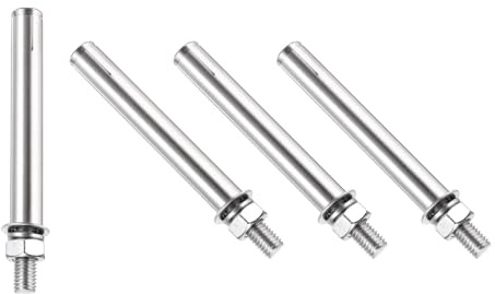 PATIKIL 4 Piezas Tornillos de Expansión M10 x 120mm Plata | Acero Inoxidable 304, para Anclaje de Manga en Pared de Hormigón Ladrillo Pared de Yeso Aire Acondicionado