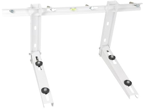 SYSTERM Universal Wandkonsole Set für Split Klima Klimaanlage Klimageräte Wandhalterung für Klimaanlage Außengerät und Wärmepumpe bis 100kg Halterung mit Querstange Stahl Wandhalter Montagekonsole