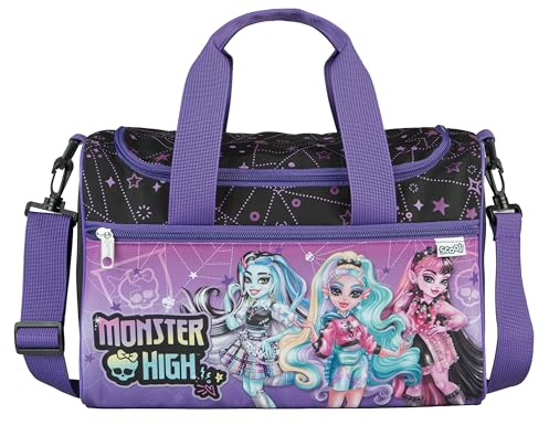 Scooli - Borsa sportiva Monster High per bambini - 23 x 35 x 16 cm - scomparto principale spazioso - tracolla regolabile - accessori per la scuola - borsa a tracolla