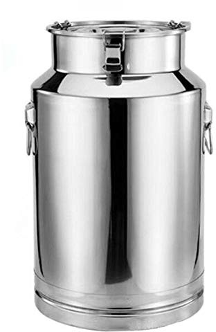 CWCQGH Lata de Leche de 16 capacidades, Cubo de Leche de Acero Inoxidable, Cubo de Vino, Olla para lácteos, Jarra hermética para Almacenamiento de té, Sello de Silicona, barrile,100L