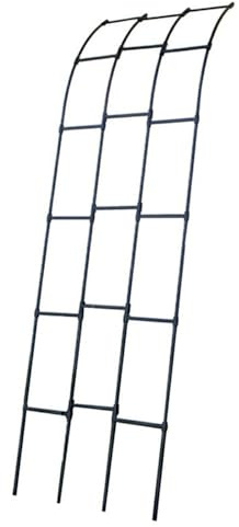 Arche de jardin extra haute pour grimper, pergola arquée pour roses, tonnelle tubulaire stéréoscopique, revêtement en plastique, acier épais, 90 x 350 cm, idéal pour la décoration de jardin en plein