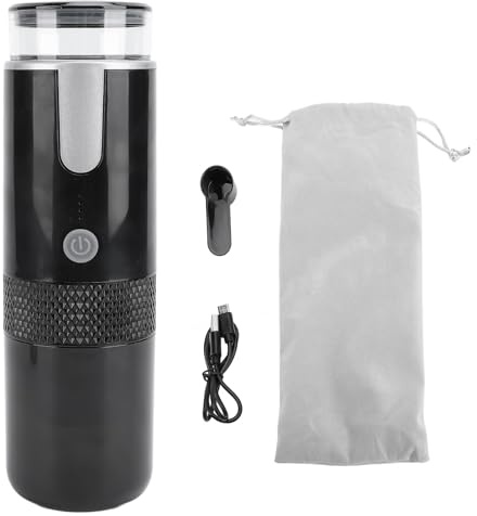 Ejoyous Macchina per caffè Espresso Elettrica Portatile, Macchina per caffè da Campeggio Batteria Autoriscaldante Macchina per caffè Espresso per Escursionismo Ufficio Compatibile con
