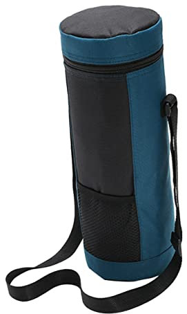 TIDTALEO Insulated Wine Tote Bag with Divider 2l Portable Red Wine Carrier Cooler Bag for Outdoor Picnic and Travel in Navy Blue